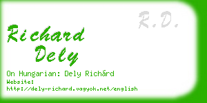richard dely business card